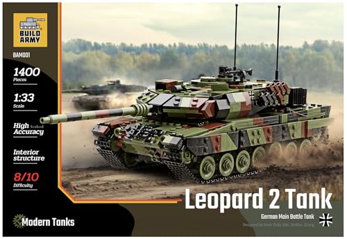 Buildarmy Deutscher Leopard 2a6 Hauptkampfpanzer Brick Modell Baustein 1400pcs Buildarmy Deutscher Leopard 2a6 Hauptkampfpanzer Brick Modell Baustein 1400pcs von Buildarmy