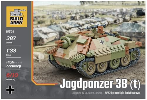 Buildarmy WW2 Deutscher Jagdpanzer Hetzer Panzer Brick Modell Baustein 387pcs Buildarmy WW2 Deutscher Jagdpanzer Hetzer Panzer Brick Modell Baustein 387pcs von Buildarmy