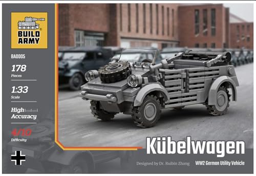 Buildarmy WW2 Deutscher Kubelwagen Auto Modell Brick Baustein 178pcs von Buildarmy