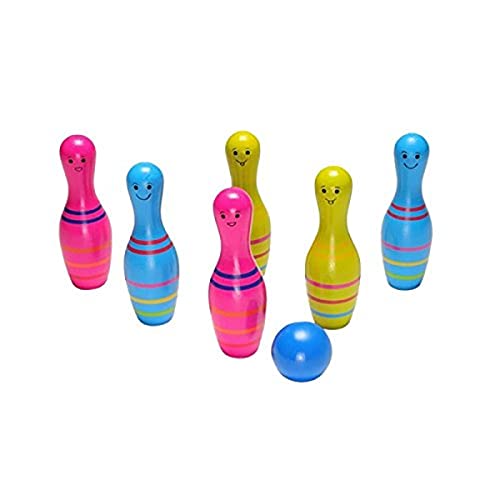 BS Toys Kegeln - Kegelspiel für Kinder & Erwachsene - Für Indoor & Outdoor - Gesellschaftsspiele, ideal für Kindergeburtstag & Party - Ab 3 Jahren - Unbegrenzt viele Spieler von BS Toys
