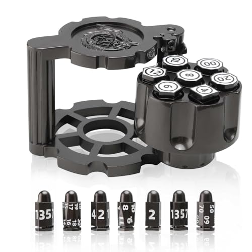Buithafu Metall- Geschoss- Würfel, Bullet Würfel Set von 7 mit Spinning Revolver Container Würfel für Warhammer 40K, D& D, Sci- Fi Tabletop Spiele Zubehör Buithafu Metall- Geschoss- Würfel, Bullet Würfel Set von 7 mit Spinning Revolver Container Würfel für Warhammer 40K, D& D, Sci- Fi Tabletop Spiele Zubehör von Buithafu