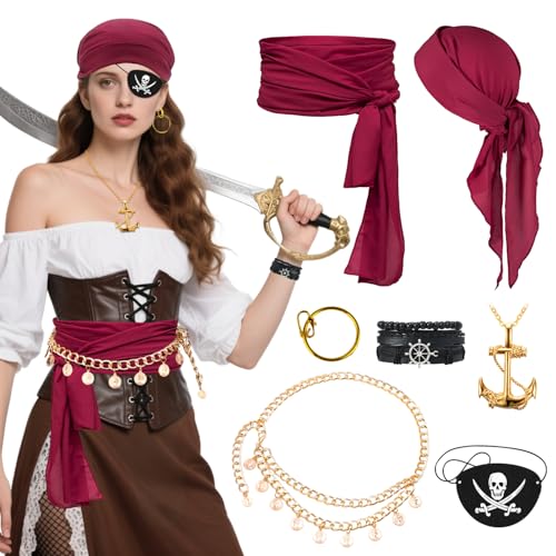 Bukbas Piratenkostüm-Zubehör-Set (A) von Bukbas