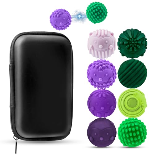 Magnetische Sensorik Bälle,Anti-Stress Spielzeug aus Silikon,Tragbares Motorikspielzeug mit Multi-Textur, Fidget-Bälle Magnetspiel, Tisch-Magnetspiel für Familien & Partys (A) von Bukbas