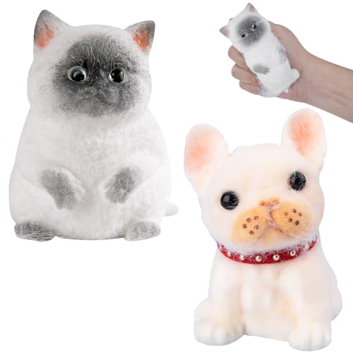 Taba Squishy Squeeze Toy, 2Pcs Fufu Groß Squishy Katze Set, Niedlich Katzenpfoten Cat Fidget Toys Anti Stress Spielzeug, Geschenke für Kinder und Erwachsene von Bukbas