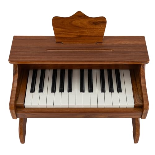 Kinder Klavier Holz, HöLzernes Mini Musik Lerninstrument Spielzeug mit 25 Tasten, für Wohnzimmer, Schlafzimmer, Kindergarten 42.5*23.5*29.5cm von Bukeey