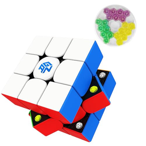 Bukefuno GAN 356 M Standard Version 3x3 Magnetic Speed Magic Cube Stickerless GAN356 M with Extra GES 3x3x3 Speed Puzzle Cube GAN 356M Magic (Standard Ver. 2020) von Bukefuno