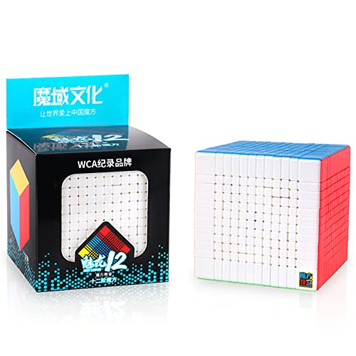 Bukefuno MoYu Meilong 12x12 Speed Puzzle Cube 12x12 Magic Cubes Moyu Stickerless MEILONG 12x12x12 Cubing Classroom Speed Toys Cube von Bukefuno