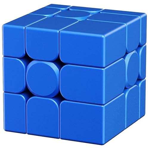 Bukefuno moyu Spiegelwürfel V2, 3 x 3, blau, aufkleberlos, Zauberwürfel, 3 x 3 x 3, MFJS Spiegel V2, unregelmäßige Geschwindigkeit, Zauberwürfel (blaue Standardversion) von Bukefuno