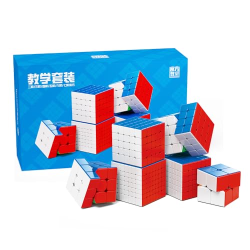MoYu MFJS WCA 2x2 3x3 4x4 5x5 6x6 7x7 Zauberwürfel Gift Box Puzzle Set Stickerless MOFANGJIAOSHI Magic Bundle Collection Puzzle Speed Cube(MFJS WCA 234567 würfel) von Bukefuno