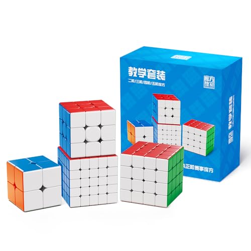 MoYu MFJS WCA 2x2 3x3 4x4 5x5 Zauberwürfel Gift Box Puzzle Set Stickerless MOFANGJIAOSHI Magic Bundle Collection Puzzle Speed Cube(MFJS WCA 2345 würfel) von Bukefuno