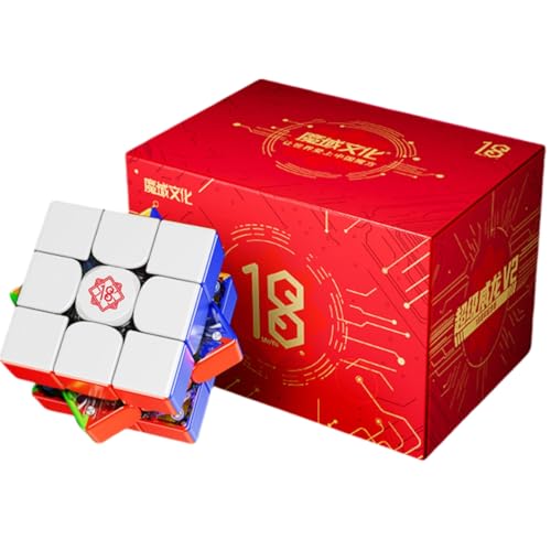 MoYu Super weilong v2 (18th Version) 3x3 MagLev Zauberwürfel Stickerless Speed Magic Cube Puzzle 3x3x3 Toys (Super weilong v2 18th Version) von Bukefuno