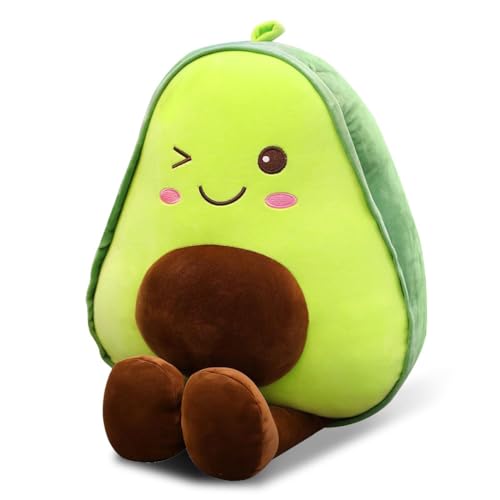 Bukezudang Avocado-Plüsch-Spielzeug, 30cm Avocado Cushion Toy, Avocado Kissen Kuscheltier, Gefüllte Avocado Plüsch Puppe, Für Auto, Sofa, Dekoration, Schönes Geschenk Für Kinder, Haustiere von Bukezudang