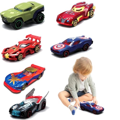 Mini Auto Set Rennauto, Spielzeug Autos, 6 Stück Auto Spielzeug Set, Auto Spielzeug Kinder, Autos Beliebte Modelle Geschenkset, Kinderspielzeug Fahrzeuge Für 3-15 Jahre Jungen Mädchen Kinder von Bukezudang