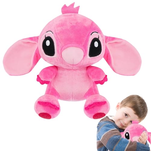 Bukezudang Kuscheltier - 20cm Soft Toys | Lilo Plüschtier | Spielzeug Plüsch-Gestopftes Tierspielzeug für Kinder, Erwachsene, Geburtstage von Mädchen und Jungen (Rosa - Angel) von Bukezudang