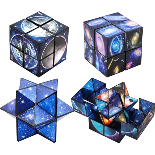 Sternenklarer Himmel Zauberwürfel Infinity, Zauberwürfel Sternenklarer Himmel, 2 in 1 Infinite Zauberwürfel Cube Dekompression Puzzle Zauberwürfel Cube Kinder und Erwachsene Spielzeug von Bukezudang