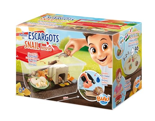 BUKI BL035 - Schneckenhotel – Entdecke die Welt der Schnecken! | Terrarium & Beobachtungsset für Kinder ab 6 Jahren, Braun von Buki