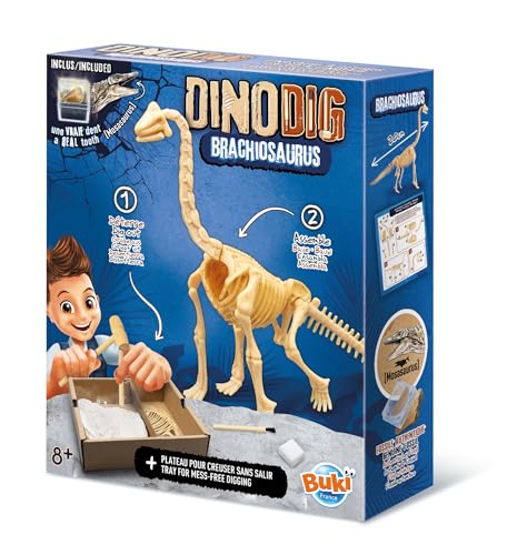 Buki 445BRA - Dino zum Ausgraben – Brachiosaurus | Archäologie-Spielzeug für Kinder ab 8 Jahren | Dinosaurier Skelett Ausgrabungsset Buki 445BRA - Dino zum Ausgraben – Brachiosaurus | Archäologie-Spielzeug für Kinder ab 8 Jahren | Dinosaurier Skelett Ausgrabungsset von Buki
