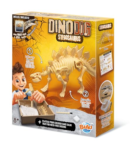 Buki 445STE - Dino zum Ausgraben – Stegosaurus | Archäologie-Spielzeug für Kinder ab 8 Jahren | Dinosaurier Skelett Ausgrabungsset Buki 445STE - Dino zum Ausgraben – Stegosaurus | Archäologie-Spielzeug für Kinder ab 8 Jahren | Dinosaurier Skelett Ausgrabungsset von Buki