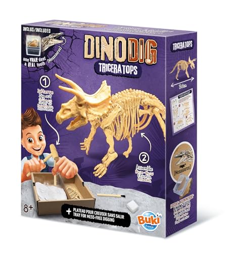 Buki 445TRI - Dino zum Ausgraben – Triceratops | Archäologie-Spielzeug für Kinder ab 8 Jahren | Dinosaurier Skelett Ausgrabungsset Buki 445TRI - Dino zum Ausgraben – Triceratops | Archäologie-Spielzeug für Kinder ab 8 Jahren | Dinosaurier Skelett Ausgrabungsset von Buki