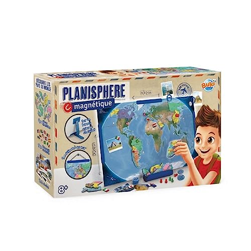 Buki 7346 - Magnetische Weltkarte - FRANZÖSISCHE Version von Buki