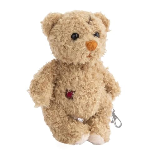 Bukowski Schlüsselanhänger Teddybär Nobody`s Perfect 10 cm braun Plüschteddybär Plüschanhänger von Bukowski