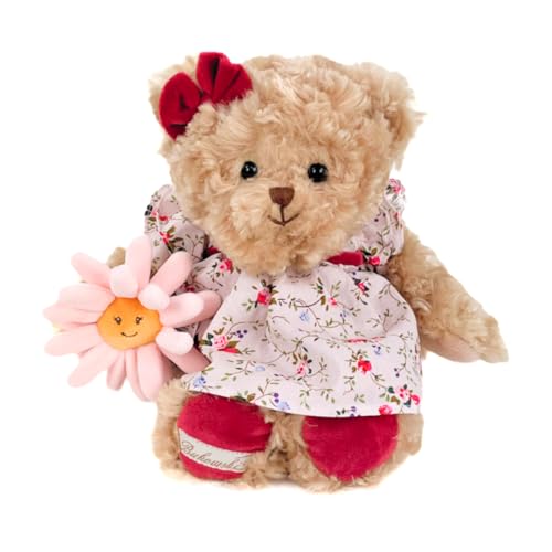 Bukowski Teddybär Cataleya mit Kleid braun/rot/rosa 25 cm Plüschteddybär von Bukowski