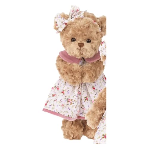 Bukowski Teddybär Hanna braun/rosa mit Kleid 35 cm Plüschteddybär von Bukowski