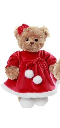 Bukowski Teddybär Louise braun/rot mit Kleid 35 cm Plüschteddybär von Bukowski