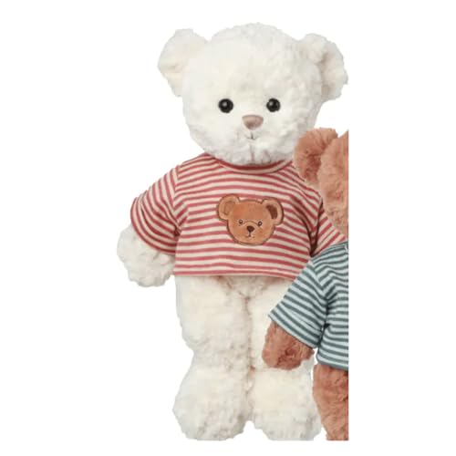 Bukowski Teddybär Sebastién weiß/rot mit T-Shirt 35 cm Plüschteddybär von Bukowski