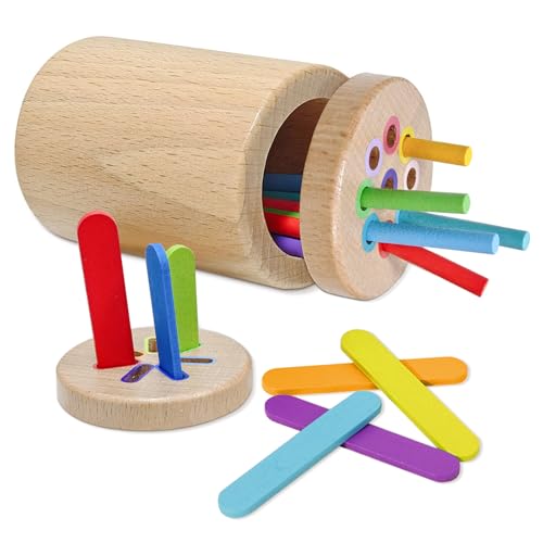 Bukuhlio Kinder Montessori Spielzeug ab 1 2 3 Jahre Jungen Mädchen, Farbe Sortierspiel, Kinderspielzeug ab 1 Jahre, Jahr Lernspielzeug Geschenk für Kleinkinder,Holz Sortier & Stapelspielzeug Bukuhlio Kinder Montessori Spielzeug ab 1 2 3 Jahre Jungen Mädchen, Farbe Sortierspiel, Kinderspielzeug ab 1 Jahre, Jahr Lernspielzeug Geschenk für Kleinkinder,Holz Sortier & Stapelspielzeug von Bukuhlio