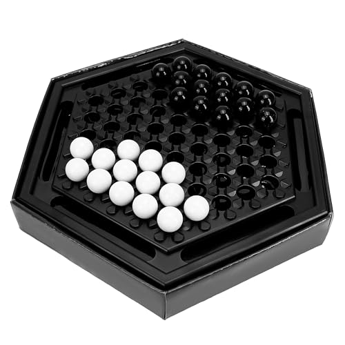 Schachsets Brettspiel - Abalone Familienstrategiespiel für Erwachsene, Desktop Home Marble Schachspiel Set für intellektuelle Entwicklung, Tischspiele & Partyspaß Schachsets Brettspiel - Abalone Familienstrategiespiel für Erwachsene, Desktop Home Marble Schachspiel Set für intellektuelle Entwicklung, Tischspiele & Partyspaß von BuleVina