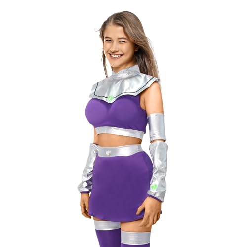 Bulex Starfire Costume Halloween Cosplay Costumes for women Maskerade Party Anime Cosplay Prop (M, Costume Set) von Bulex