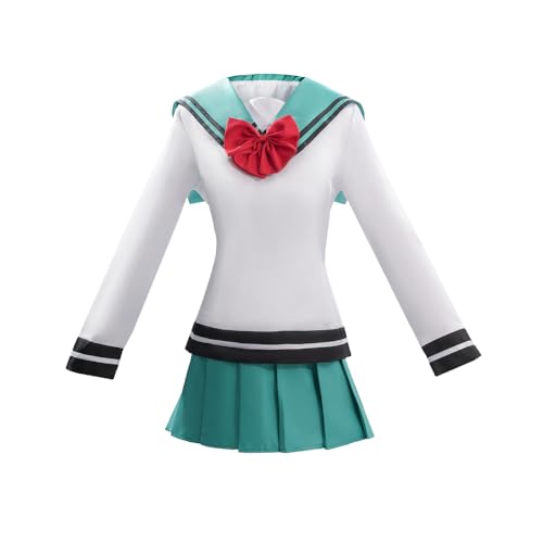 BuliigeeCos Anime Cosplay Damen Kostüm Japanische Matrosenuniform JK Anzug Halloween Party, Weiß und Türkis, L BuliigeeCos Anime Cosplay Damen Kostüm Japanische Matrosenuniform JK Anzug Halloween Party, Weiß und Türkis, L von BuliigeeCos