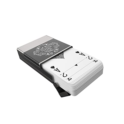 Backpacker Playing Cards - Plastik Spielkarten in Alu-Box, inklusive Spielregeln von Bullets Playing Cards