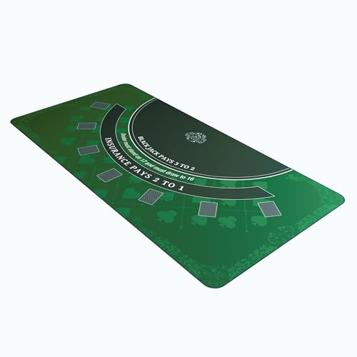 Bullets Playing Cards, Blackjack Matte, 160 x 80cm, Grün von Bullets Playing Cards
