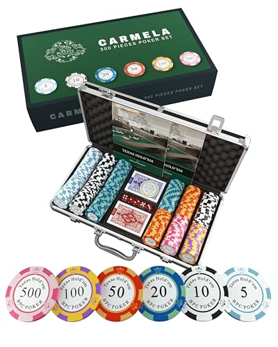 Bullets Playing Cards, Pokerkoffer Carmela, Pokerset mit 300 Clay Pokerchips, inkl. Keramik Dealerbutton Bullets Playing Cards, Pokerkoffer Carmela, Pokerset mit 300 Clay Pokerchips, inkl. Keramik Dealerbutton von Bullets Playing Cards