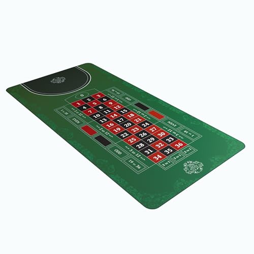 Bullets Playing Cards, Roulette Matte, Verschiedene Größen, Double 0 oder Single 0 (Single 0 von Bullets Playing Cards