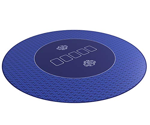Bullets Playing Cards, Runde Profi Poker Tischauflage 100cm Pokertuch, Pokerteppich, Pokermatte, blau Bullets Playing Cards, Runde Profi Poker Tischauflage 100cm Pokertuch, Pokerteppich, Pokermatte, blau von Bullets Playing Cards