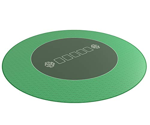 Bullets Playing Cards, Runde Profi Poker Tischauflage XXL 120cm, Pokertuch, Pokerteppich, Pokermatte von Bullets Playing Cards