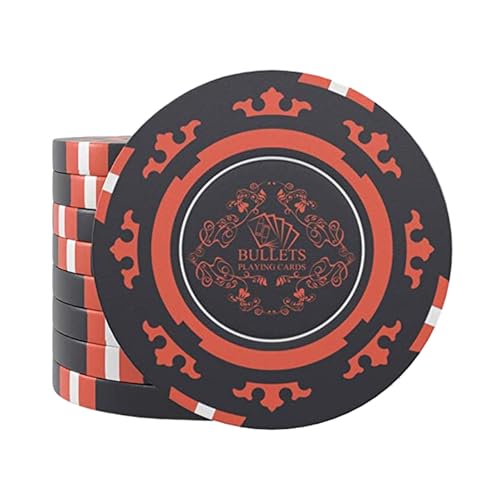 Bullets Playing Cards, 25 Clay Pokerchips Corrado für Pokerset, ohne Werte, 14g, 4cm Durchmesser, Farbe Schwarz… Bullets Playing Cards, 25 Clay Pokerchips Corrado für Pokerset, ohne Werte, 14g, 4cm Durchmesser, Farbe Schwarz… von Bullets Playing Cards