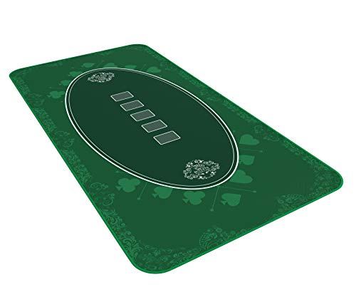 Bullets Playing Cards, Designer Pokermatte grün in 160 x 80cm für den eigenen Pokertisch, Deluxe Pokertuch, Pokerteppich, Pokertischauflage… Bullets Playing Cards, Designer Pokermatte grün in 160 x 80cm für den eigenen Pokertisch, Deluxe Pokertuch, Pokerteppich, Pokertischauflage… von Bullets Playing Cards