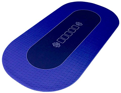 Bullets Playing Cards, Profi Pokermatte blau in 90 x 180cm eigenen Pokertisch, Deluxe Pokertuch, Pokerteppich, Pokertischauflage von Bullets Playing Cards