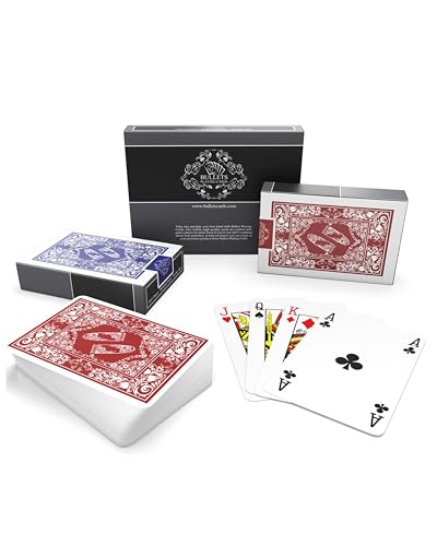 Bullets Playing Cards - wasserfeste Plastik Spielkarten - Bridge Size - Standard Index - Pokerkarten - Kartenspiel - Skatkarten - Doppelpack - 4 Eckzeichen von Bullets Playing Cards