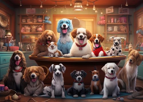 Bullglesup Puzzle für Erwachsene, groß, 777 Teile, Gruppe von Hunden, Puzzle mit Poster-Buchstaben auf der Rückseite, einzigartige Teile, passen gut, staubfrei, 69,8 x 49,8 cm Bullglesup Puzzle für Erwachsene, groß, 777 Teile, Gruppe von Hunden, Puzzle mit Poster-Buchstaben auf der Rückseite, einzigartige Teile, passen gut, staubfrei, 69,8 x 49,8 cm von Bullglesup