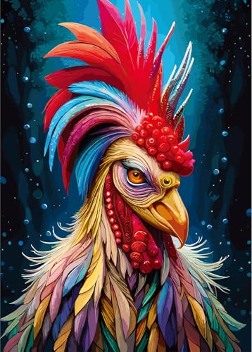 Bullglesup Puzzles für Erwachsene, 1000 Teile, Huhn-Puzzle mit Poster-Buchstaben auf der Rückseite, einzigartige Teile, passen gut, staubfrei, 69,8 x 49,8 cm Bullglesup Puzzles für Erwachsene, 1000 Teile, Huhn-Puzzle mit Poster-Buchstaben auf der Rückseite, einzigartige Teile, passen gut, staubfrei, 69,8 x 49,8 cm von Bullglesup
