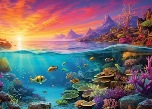 Bullglesup Puzzles für Erwachsene, 1000 Teile, Korallenriff-Puzzle mit Poster-Buchstabe auf der Rückseite, einzigartige Teile, passen gut, staubfrei, Heimdekoration, Familien-Herausforderungsspielzeug Bullglesup Puzzles für Erwachsene, 1000 Teile, Korallenriff-Puzzle mit Poster-Buchstabe auf der Rückseite, einzigartige Teile, passen gut, staubfrei, Heimdekoration, Familien-Herausforderungsspielzeug von Bullglesup