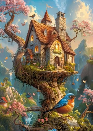 Bullglesup Puzzles für Erwachsene, 1000 Teile, Märchenhaus-Puzzle mit Poster-Buchstabe auf der Rückseite, einzigartige Teile, passen gut, staubfrei, 69,8 x 49,8 cm Bullglesup Puzzles für Erwachsene, 1000 Teile, Märchenhaus-Puzzle mit Poster-Buchstabe auf der Rückseite, einzigartige Teile, passen gut, staubfrei, 69,8 x 49,8 cm von Bullglesup