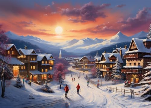 Bullglesup Puzzles für Erwachsene, 1000 Teile, Skigebiete, Puzzle mit Posterbuchstaben auf der Rückseite, einzigartige Teile, passen gut, staubfrei, 69,8 x 49,8 cm Bullglesup Puzzles für Erwachsene, 1000 Teile, Skigebiete, Puzzle mit Posterbuchstaben auf der Rückseite, einzigartige Teile, passen gut, staubfrei, 69,8 x 49,8 cm von Bullglesup