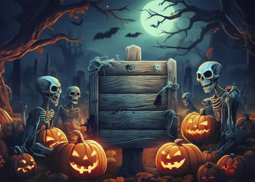 Bullglesup Puzzles für Erwachsene, 1000 Teile, Zombies-Puzzle mit Poster-Buchstaben auf der Rückseite, einzigartige Teile, passen gut, staubfrei, 69,8 x 49,8 cm von Bullglesup