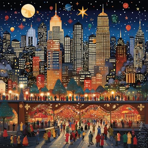 Bullglesup Puzzles für Erwachsene, 1024 Teile, fröhliche Atmosphäre, Puzzle mit Poster-Buchstaben auf der Rückseite, einzigartige Teile, passen gut, staubfrei, 49,8 x 49,8 cm von Bullglesup